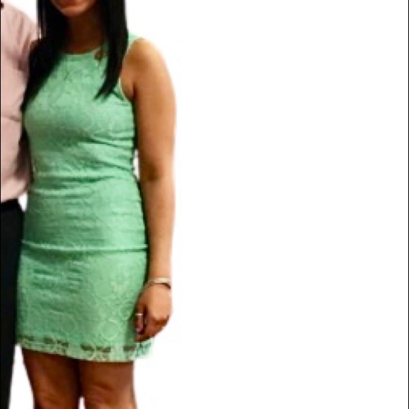 Mint Green Lace Sleeveless Dress- Size Medium - Picture 6 of 6